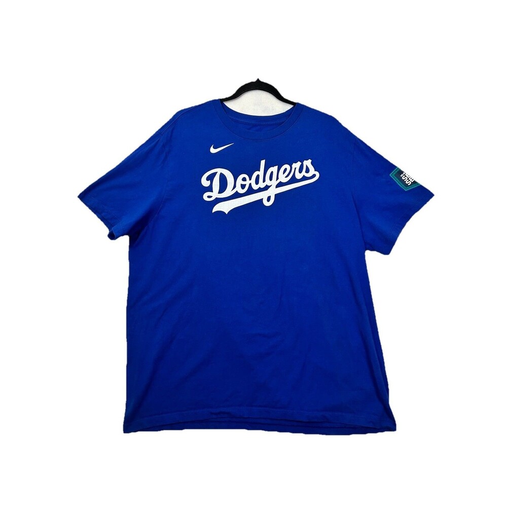 Nike SHOHEI OHTANI #17 XXL 2XL Los Angeles Dodgers Seoul Series Shirt Blue
